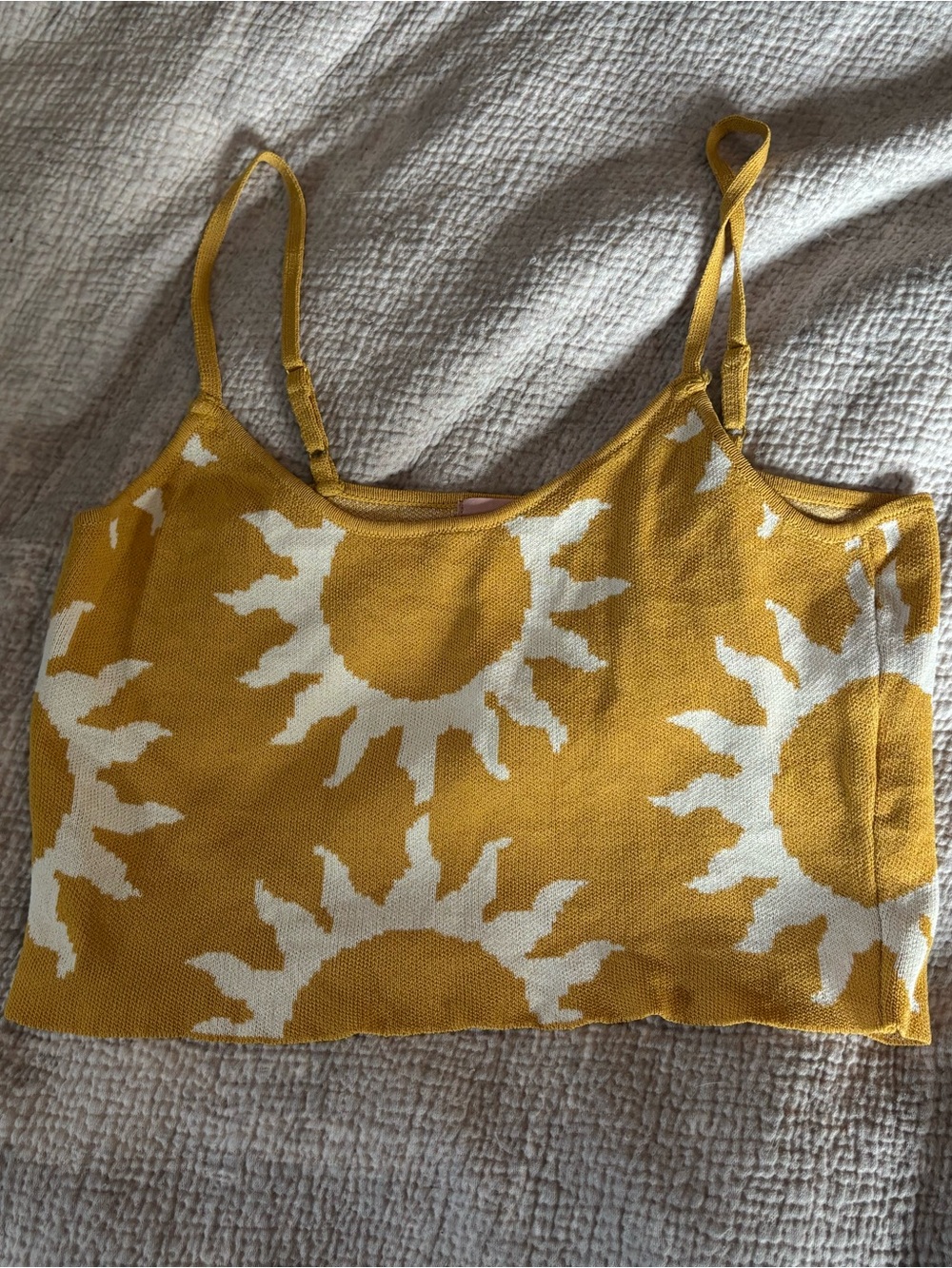Show Me Your MuMu Mustard Yellow Sun Knit Cami